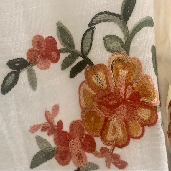 NWT Anthropologie Boho Style Embroidery Sheer Top - Picture 6 of 10